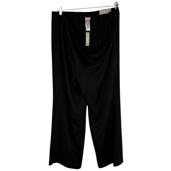 Chico's Wide Leg Side Zip Pants Black 16 New - Picture 8 of 12